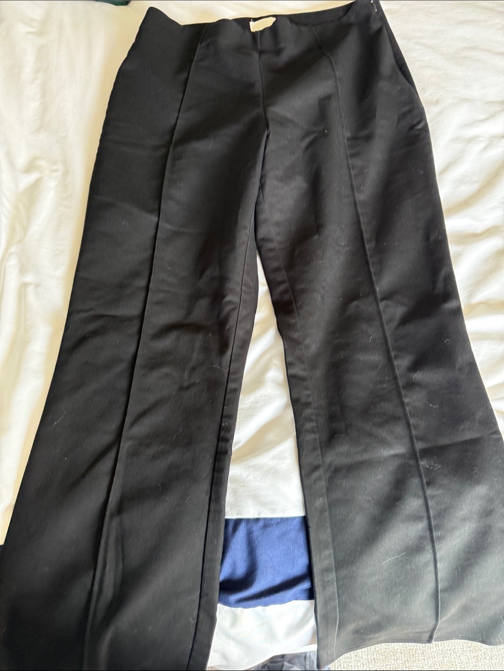 H&M Black Women’s straight leg with stitched pleat sz 10